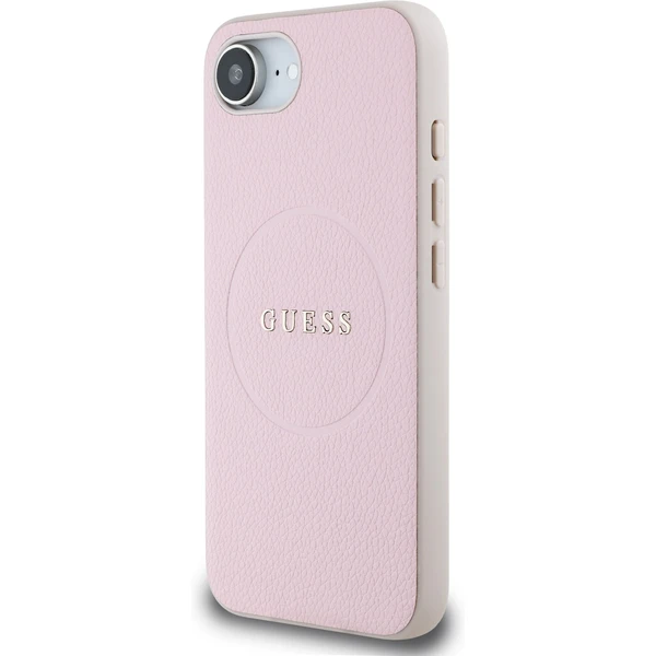 Guess PU Grained Classic Logo MagSafe kryt iPhone 17e/16e růžový - Pouzdra - Obrázek b730549700e04946a2aeceb55ac79f3e