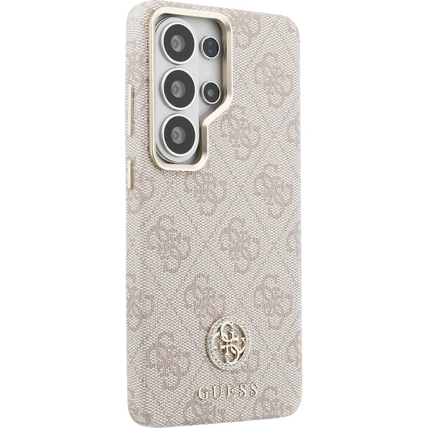 Guess PU Leather 4G Strass Logo Gold Frame Magnetic kryt Samsung Galaxy S26 Ultra růžový - Pouzdra - Obrázek b7534c23f71d45008180dcdae7bcc354