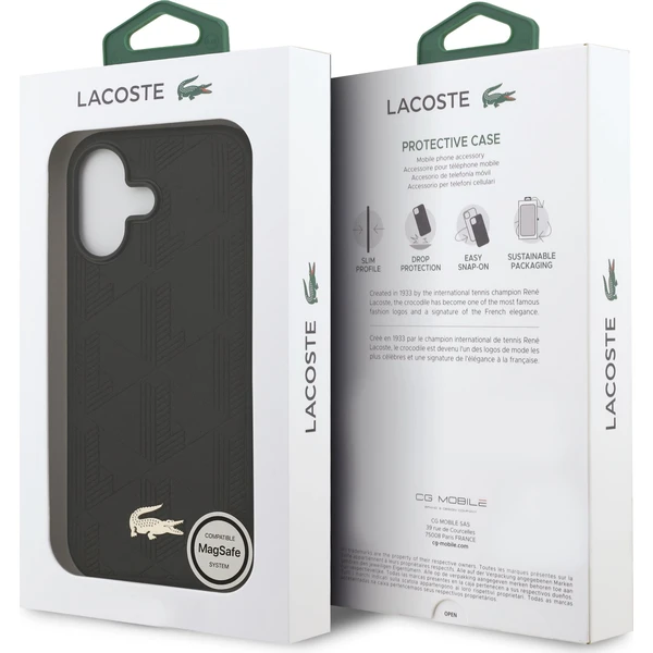 Lacoste PU Nomogramme Gold Logo MagSafe kryt iPhone 17 černý - Pouzdra - Obrázek b7e34023f2034e39a2508f87314d9f50