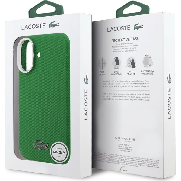 Lacoste Iconic Petit Pique Metal Logo MagSafe kryt iPhone 17 zelený - Pouzdra - Obrázek b7f96d51701b4963b66d82b5dea87426