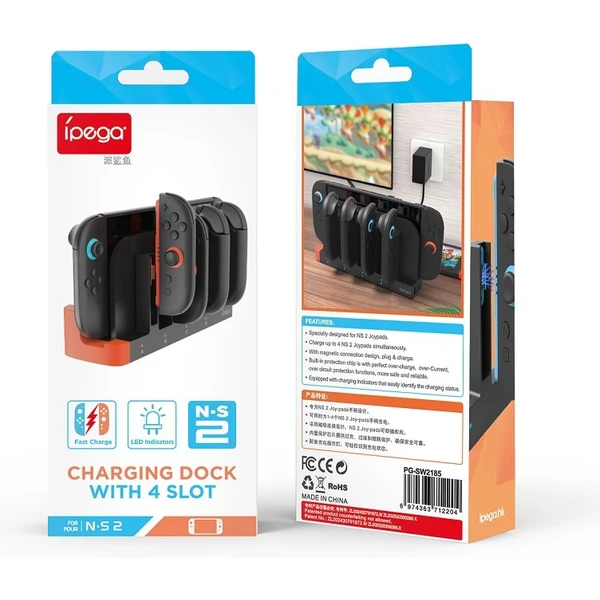 iPega SW2185 Nabíjecí Stanice pro JoyCon Ovladače Nintendo Switch 2 černá - Nabíječky - Obrázek b80799881eef4e7eaa71475087ec3bb0
