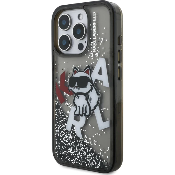 Karl Lagerfeld Liquid Glitter Scattered Choupette kryt iPhone 16 Pro Max černý - Pouzdra - Obrázek b8167e2546844c65b79aa8fce6be862d