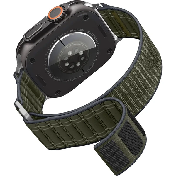 Spigen Fabric Band řemínek (hook-and-loop) Apple Watch 49/46/45/44mm zelený - Řemínky - Obrázek b81efff953f6415988967379a622b847