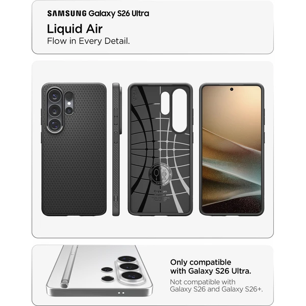 Spigen Liquid Air kryt Samsung Galaxy S26 Ultra matně černý - Pouzdra - Obrázek b838878bac8d44be934730620110bc20