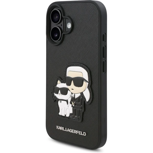 Karl Lagerfeld PU Saffiano Karl and Choupette kryt pro iPhone 16 Plus černý - Pouzdra - Obrázek b8638b2049ef4b69af70fa88e6e7adbf