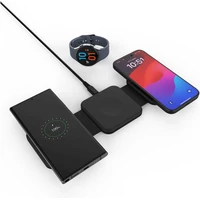 FIXED Flex for Samsung 3v1 bezdrátová nabíječka, 15W+3W+15W, černá - Nabíječky