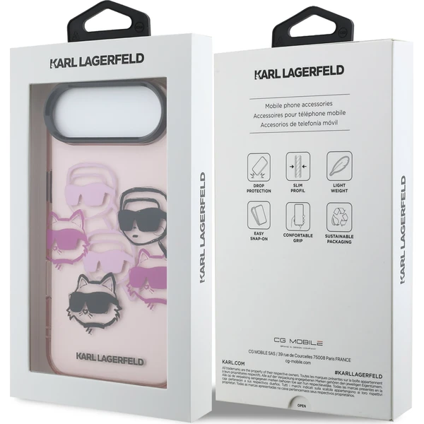 Karl Lagerfeld IML Multi K&CH Heads Zadní Kryt pro iPhone Air růžový - Pouzdra - Obrázek b8975d8c29aa420984ace71b32094718