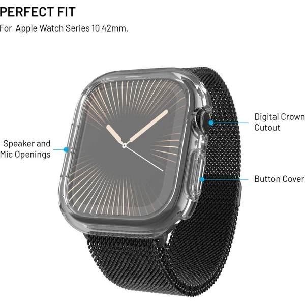 FIXED Pure Watch poudzro s temperovaným sklem Apple Watch Series 10 (42 mm) čiré - Pouzdra - Obrázek b89a391e50f94885ab7dc8b1ae21f6ca