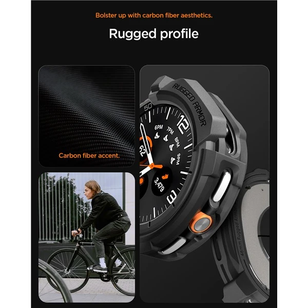 Spigen Rugged Armor kryt Galaxy Watch8 Classic (46mm) matně černý - Pouzdra - Obrázek b89c0160f9cb44a89ea0a35957bd10c2