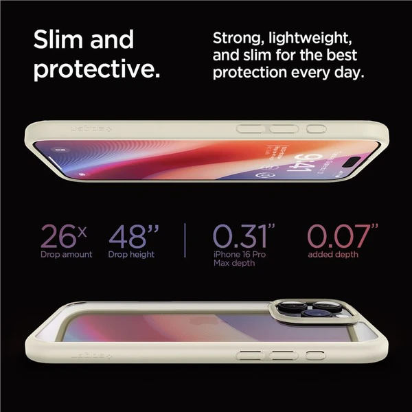 Spigen Crystal Hybrid kryt iPhone 16 Pro Max mute beige - Pouzdra - Obrázek b8befd26b60f4c079ed165879e7465e6