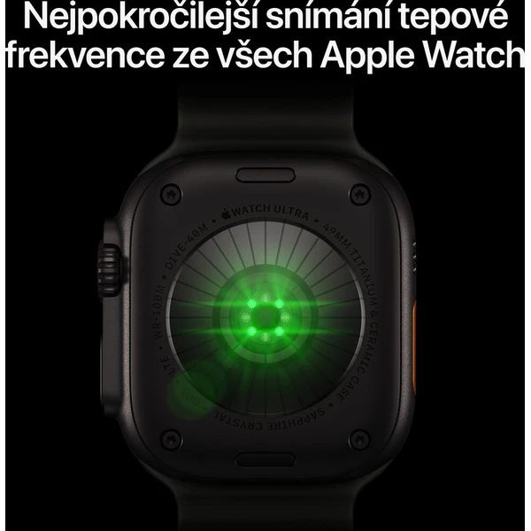 Apple Watch Ultra 4 49mm Černý titan s průsvitně černým Oceánským řemínkem (Další) - Chytré hodinky - Obrázek b8ce5bb2283049d8b19b11d1a6417ef7