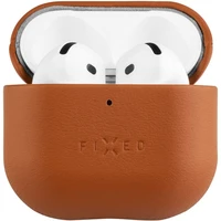 FIXED PodsLeather kožené pouzdro pro Apple AirPods 4 hnědé - Pouzdra