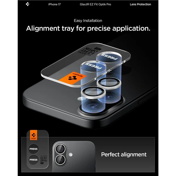 Spigen Glass tR EZ Fit Optik Pro skla iPhone 17 silver (2 ks) - Ochranné folie a skla - Obrázek b90d9ae82efd4ac2a800178cfe15480d
