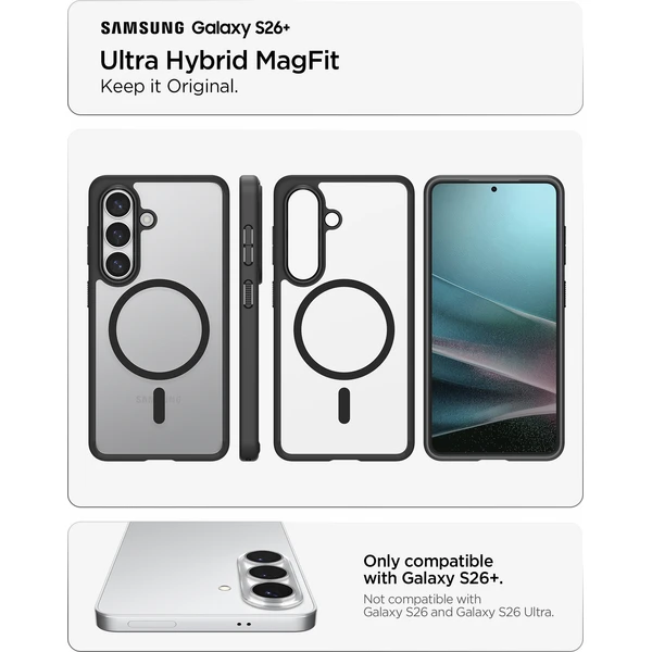 Spigen Ultra Hybrid MagSafe kryt Samsung Galaxy S26+ matně černý - Pouzdra - Obrázek b92abdac56634506b46f046f9a522511
