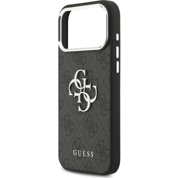 Guess PU 4G Metal Logo kryt iPhone 17 Pro Max stříbrný/černý - Pouzdra - Obrázek b93d4280d5684266a60407936c37f1e8