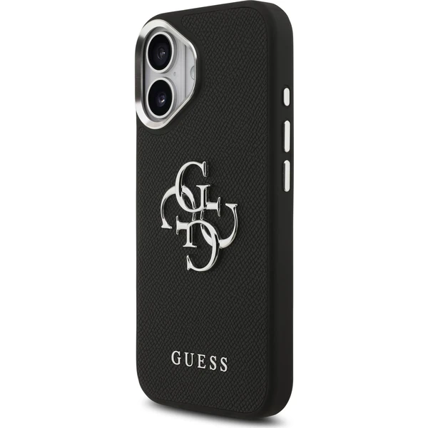 Guess PU Grained 4G Metal Logo kryt iPhone 17 černý - Pouzdra - Obrázek b963cd7e7bad4b5fb0f7657fd8015a45