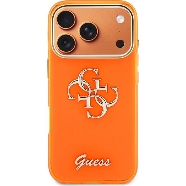 Guess IML 4G Script Metal Logo kryt iPhone 17 Pro Max oranžový - Pouzdra - Obrázek b98b53b9b71c45959dff73c115b284be