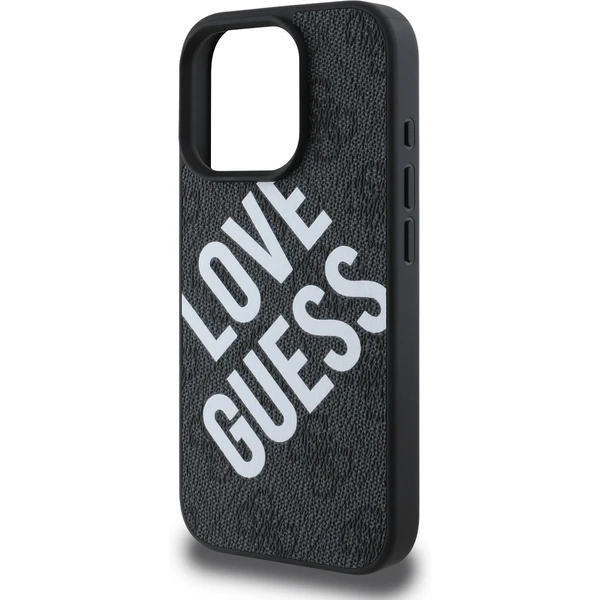Guess PU Leather 4G Big Love Logo MagSafe kryt iPhone 16 Pro černý - Pouzdra - Obrázek b9ac3b75c4ea40d08d027ff495b21d14