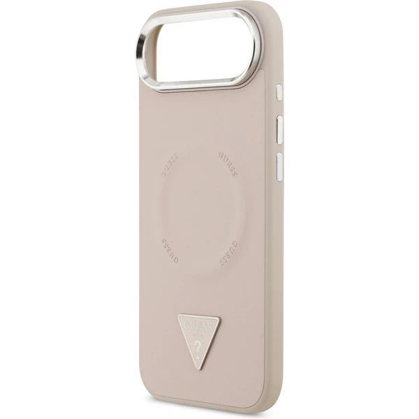 Guess PU Leather Triangle Logo MagSafe kryt iPhone Air růžový - Pouzdra - Obrázek b9b03e26823847b1ad917917737bb0e8