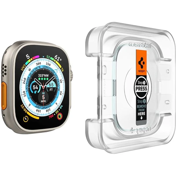 Spigen Glass EZ Fit 2 Pack sklo Apple Watch Ultra 49mm čiré - Ochranné folie a skla - Obrázek ba27bb97e6ac4c998b64af3035606c14