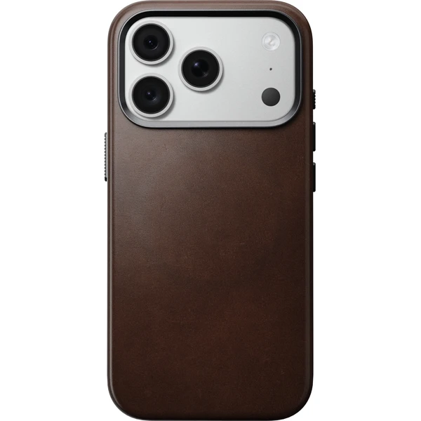 Nomad Traditional Leather (Horween) MagSafe kožený kryt iPhone 17 Pro/18 Pro Rustic Brown - Pouzdra - Obrázek ba469552741b4fbf9b7905e2c57fec95