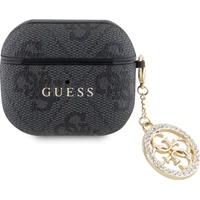 Guess 4G Script PC/PU Charm pouzdro pro AirPods 3 černé - Pouzdra