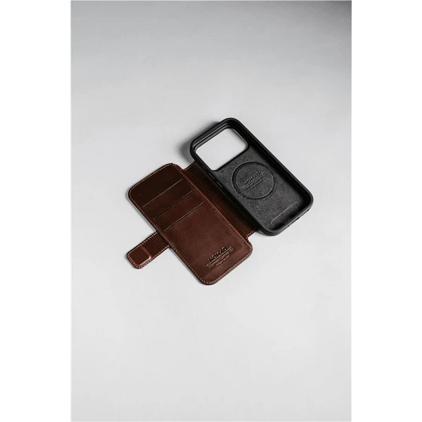 Nomad Modern Leather Folio (Horween) MagSafe kožené pouzdro iPhone 17 Pro Max Rustic Brown - Pouzdra - Obrázek ba5cc5ea346d472da8cf6619b4d7fc67