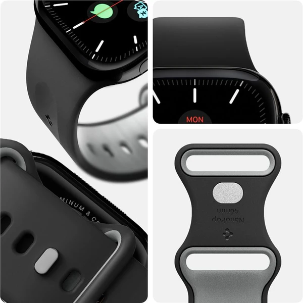 Spigen Nano Pop Band řemínek Apple Watch 49/46/45/44mm černý/šedý - Řemínky - Obrázek baa4abe03f6f40d5bad0540e11343bda
