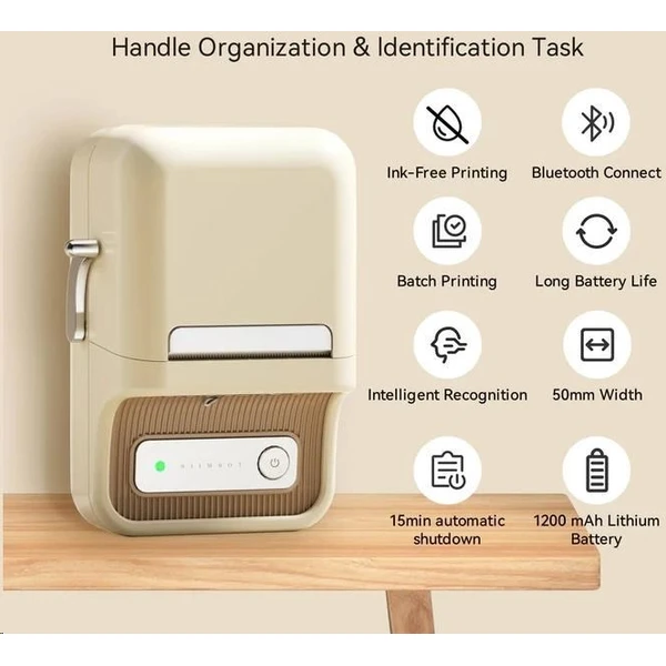 Niimbot tiskárna štítků B21S Smart bílá + role štítků 210 ks - Štítkovače - Obrázek bab14986aea04974b40c972121de0079