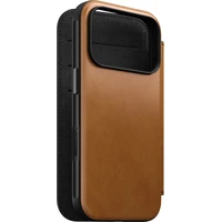Nomad Modern Leather Folio MagSafe kožené pouzdro iPhone 18 Pro English Tan - Pouzdra