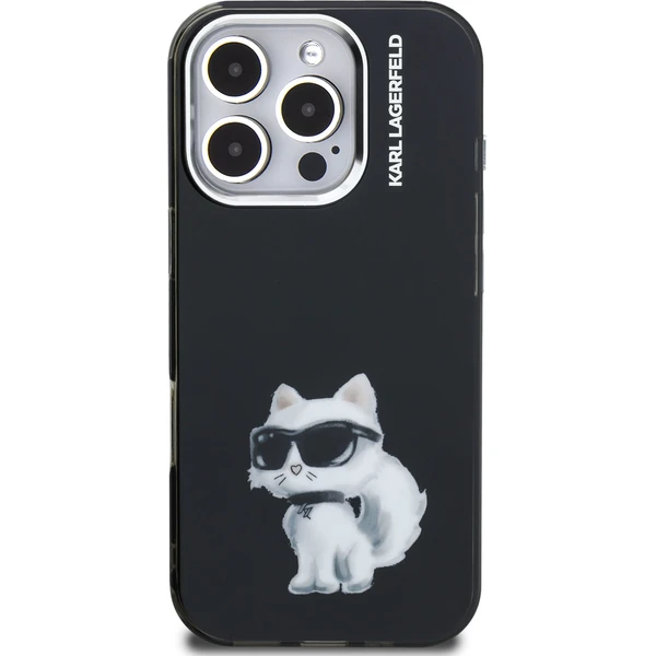 Karl Lagerfeld IML Aquarelle Choupette kryt iPhone 16 Pro Max černý - Pouzdra - Obrázek bacb7e8ed97b4c4aa87896dea2e3b153