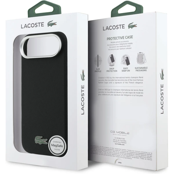 Lacoste Iconic Petit Pique Metal Logo MagSafe kryt iPhone Air černý - Pouzdra - Obrázek bb1df1e651264e2b9939fd3cd83c4638