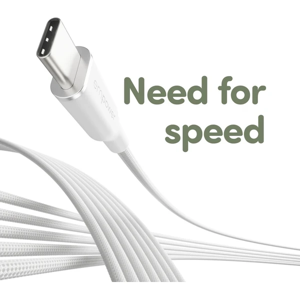 PanzerGlass USB-C/USB-C napájecí kabel 60W 1,2m bílý - Kabely a redukce - Obrázek bb47d20c4b1b4cb7a549e8a764b99380