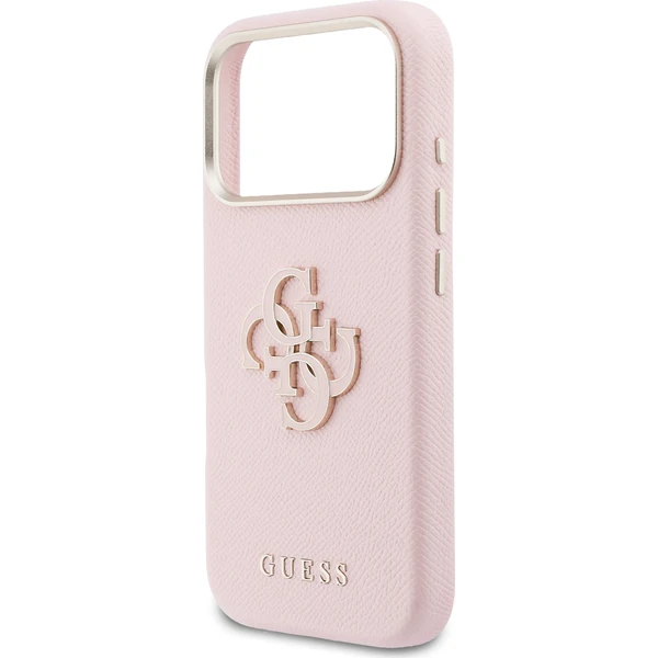 Guess PU Resin Logo kryt iPhone 17 Pro Max růžový - Pouzdra - Obrázek bb5300aa77d74feca70a5adc8c2a6615