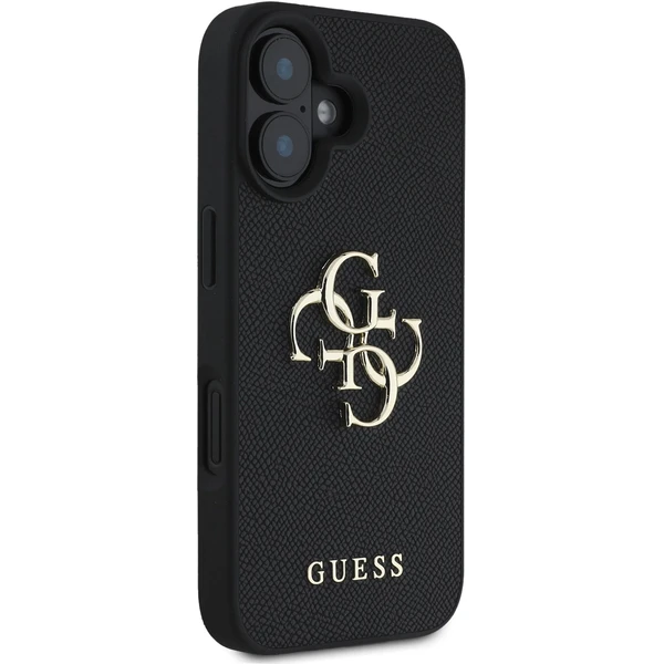 Guess PU Grained 4G Metal Logo kryt iPhone 16 černý - Pouzdra - Obrázek bb5a25a503454be1ae56de35b98a4d20