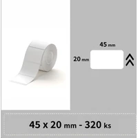 Niimbot štítky R 45x20mm 320ks pro B21, B21S, B3, B1S bílé - Pásky pro štítkovače