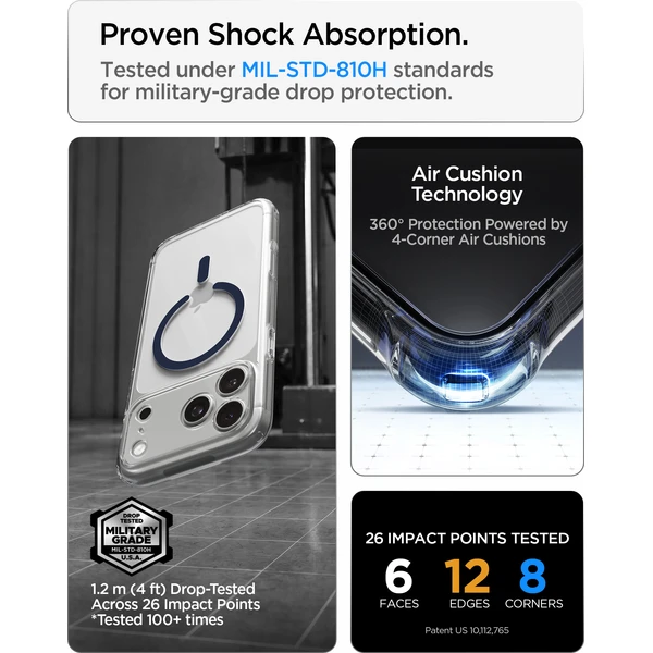 Spigen Ultra Hybrid MagSafe kryt iPhone 18 Pro/17 Pro clear deep blue - Pouzdra - Obrázek bbb83197acaa40ebbe006eab3b836b48