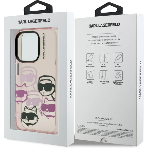 Karl Lagerfeld IML Multi K&CH Heads kryt iPhone 15 Pro Max růžový - Pouzdra - Obrázek bbe04758f9aa43fc8d1c6ad117924cd9