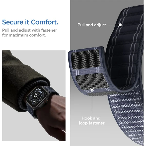 Spigen Fabric Band řemínek (hook-and-loop) Apple Watch 49/46/45/44mm námořně modrý - Řemínky - Obrázek bc100f00b759427ca5b5fc5f72480dd7