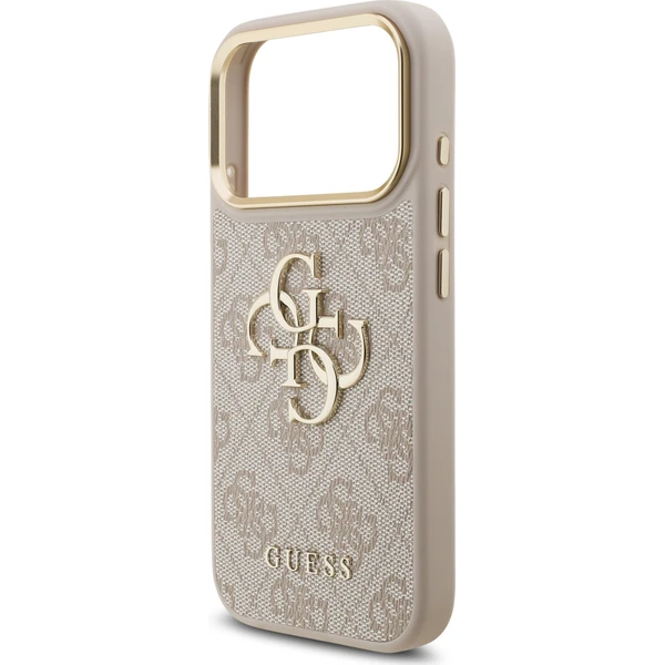 Guess PU Leather 4G Metal Logo Gold Frame kryt iPhone 18 Pro růžový - Pouzdra - Obrázek bc110adbea9f4a019116c6d68bae2d23