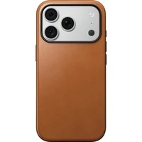 Nomad Modern Leather (Horween) MagSafe kožený kryt iPhone 17 Pro/18 Pro Saddle - Pouzdra