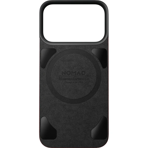 Nomad Magnetic Leather Back (Horween) MagSafe kožený kryt iPhone 18 Pro Burgundy - Pouzdra - Obrázek bc5f66b1ffba41339d5d6b278b5e93d2