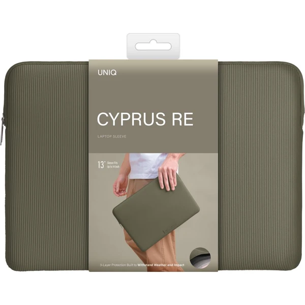 UNIQ Cyprus Ridge Edition neoprenové pouzdro pro MacBook/notebook (13”/14") Dark Sage Green - Pouzdra - Obrázek bc9864394d374a3b9235eafef2141063
