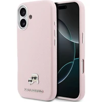 Karl Lagerfeld PU Karl and Choupette Heads Pins MagSafe kryt iPhone 17 růžový - Pouzdra