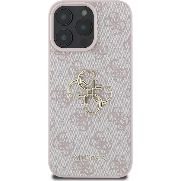 Guess PU 4G Metal Logo kryt pro iPhone 16 Pro růžový - Pouzdra - Obrázek bca0d0c38a3c43feb77df5b4f164a406