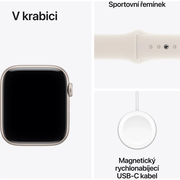 Apple Watch SE 3 (2025) Cellular 44mm Hvězdně bílý hliník s hvězdně bílým sportovním řemínkem S/M - Chytré hodinky - Obrázek bce35d4d9edd48e29faaa9befe24c49b
