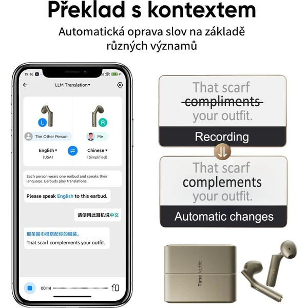 Timekettle W4 AI Chytrý překladač modrý (Další) - Záznamová zařízení - Obrázek bcf4f807a3774662a438e7c4f1210a3c