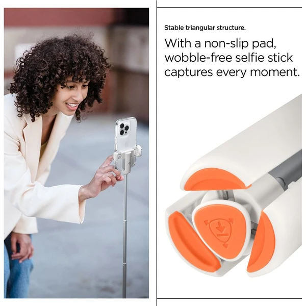 Spigen Tripod Selfie Stick MagSafe Auto-Open selfie tyč béžová - Držáky - Obrázek bcfbcce77f194a1385c556adca3f1c0a