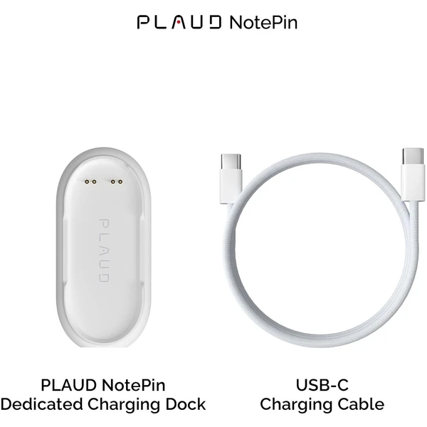 Plaud Note Pin Charging Kit nabíjecí kabel a dock bílý - Nabíječky - Obrázek bcff3d71a4a849fd9546cd13e50f35ce