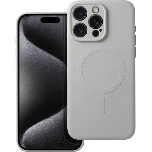 Smarty Mag silikonový kryt s MagSafe iPhone 15 Pro Max titanový